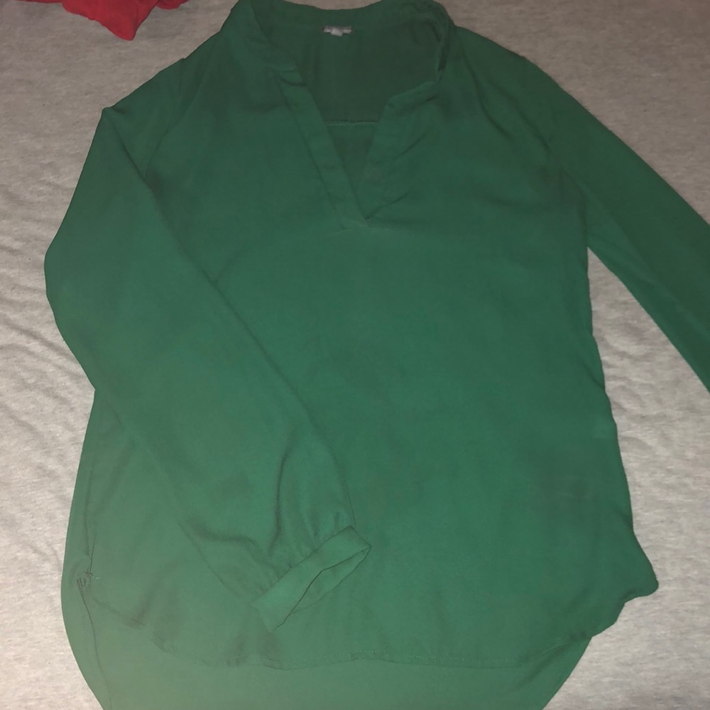 Chiffon Emerald green shirt